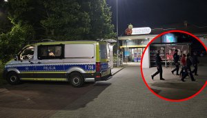 Interwencja policji w Biedronce przy al. Sikorskiego w Olsztynie
