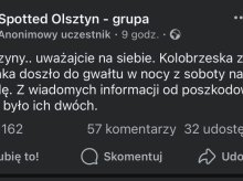 "Gwałt na ul. Kołobrzeskiej w Olsztynie". Wiemy, jak było naprawdę