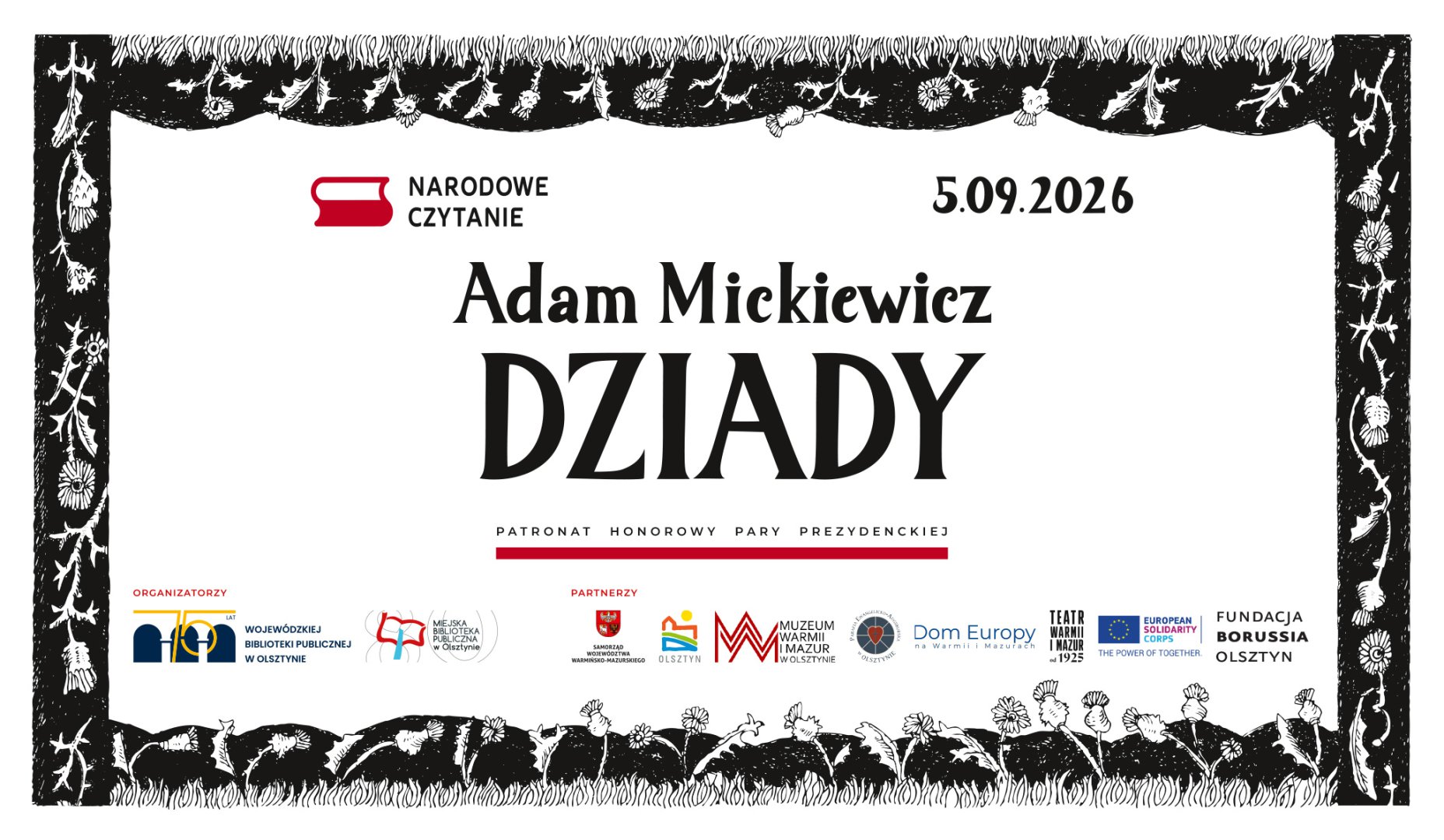 „Dziady” Mickiewicza w trzech odsłonach. Już 5 września Olsztyn dołączy do Narodowego Czytania