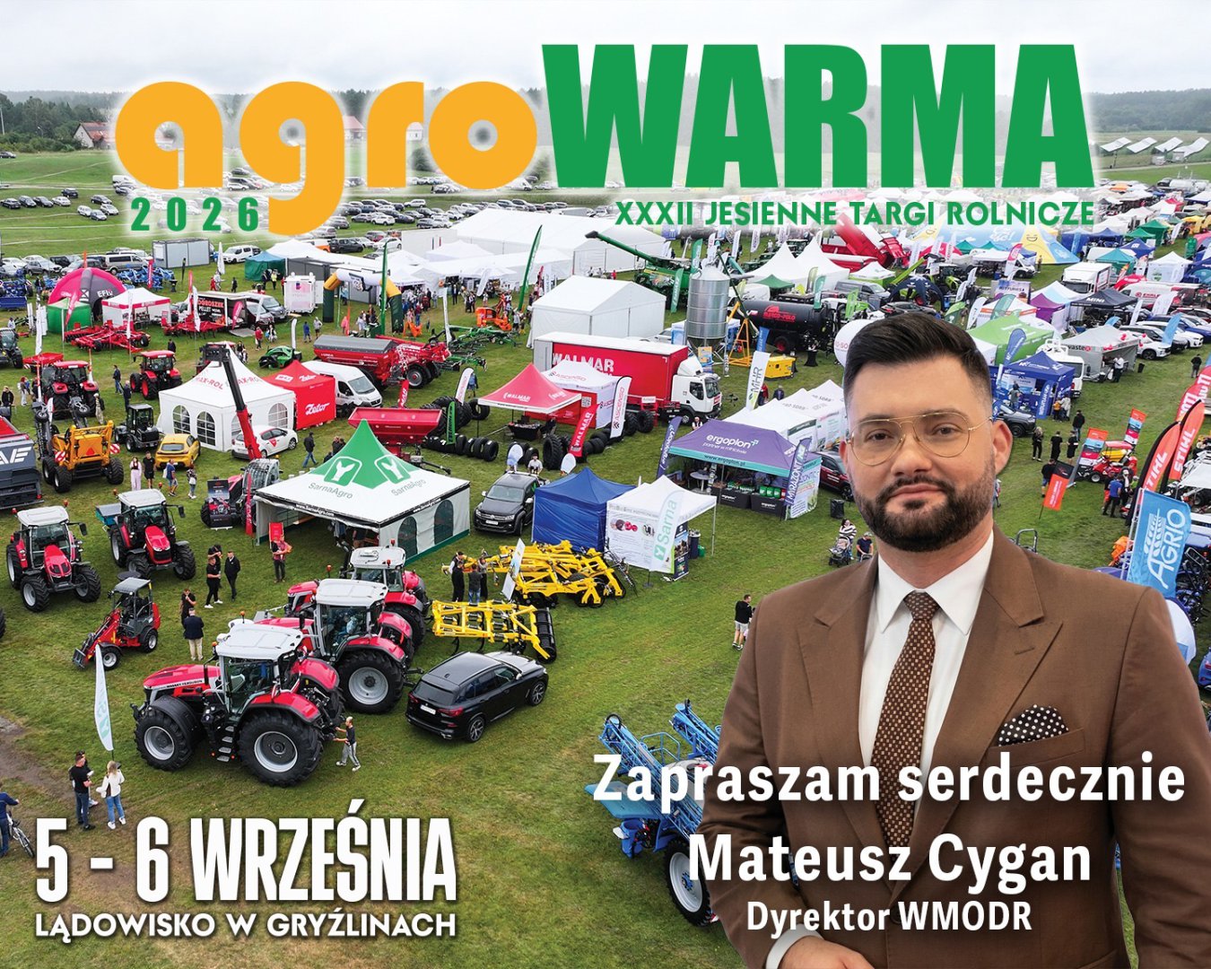 XXXII Jesienne Targi Rolnicze agroWARMA 2026 ponownie w Gryźlinach