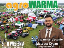 XXXII Jesienne Targi Rolnicze agroWARMA 2026 ponownie w Gryźlinach