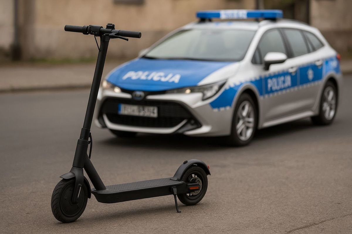 Olsztyn. Zderzenie Audi z hulajnogą elektryczną na al. Sikorskiego. 44-latka poważnie ranna