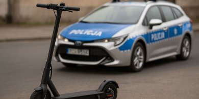 Artykuł: Olsztyn. Zderzenie Audi z hulajnogą elektryczną na al. Sikorskiego. 44-latka poważnie ranna