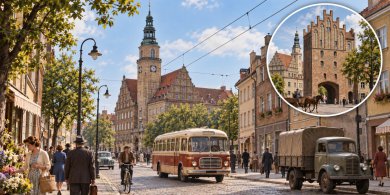 Artykuł: Olsztyn sprzed lat „ożył” dzięki sztucznej inteligencji. Wybierz się na powojenny spacer po mieście