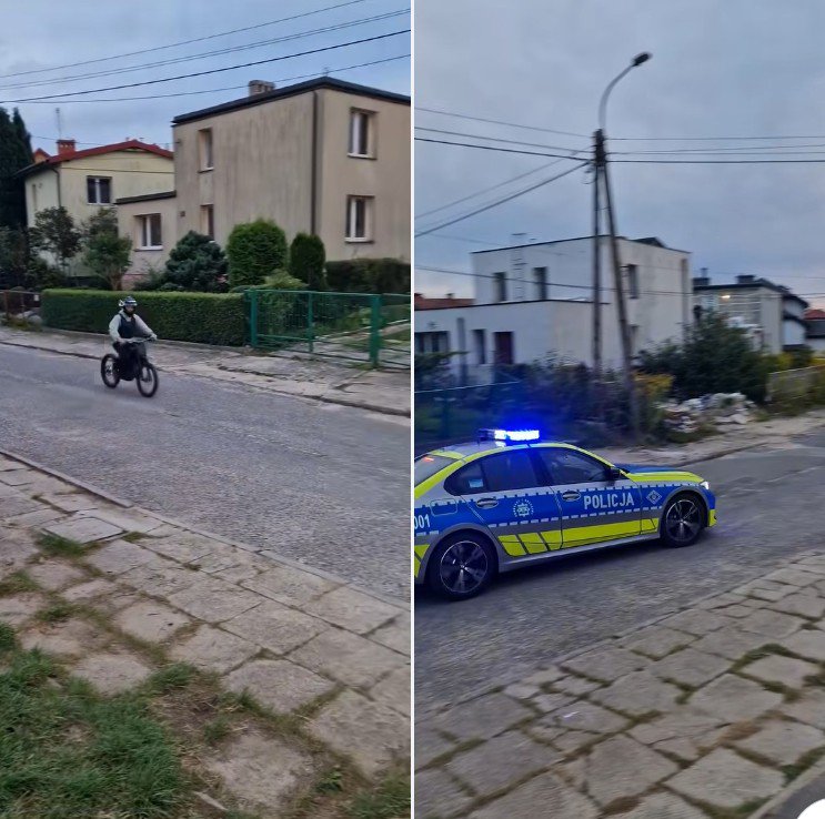 Na motorowerze przez Dajtki. Policja ruszyła w pościg za nieletnim użytkownikiem jednośladu [WIDEO]