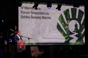 Robert Turlej, przedstawiciel Zarządu Województwa Warmińsko-Mazurskiego, podczas IV Warmińskiego Forum Gospodarczego