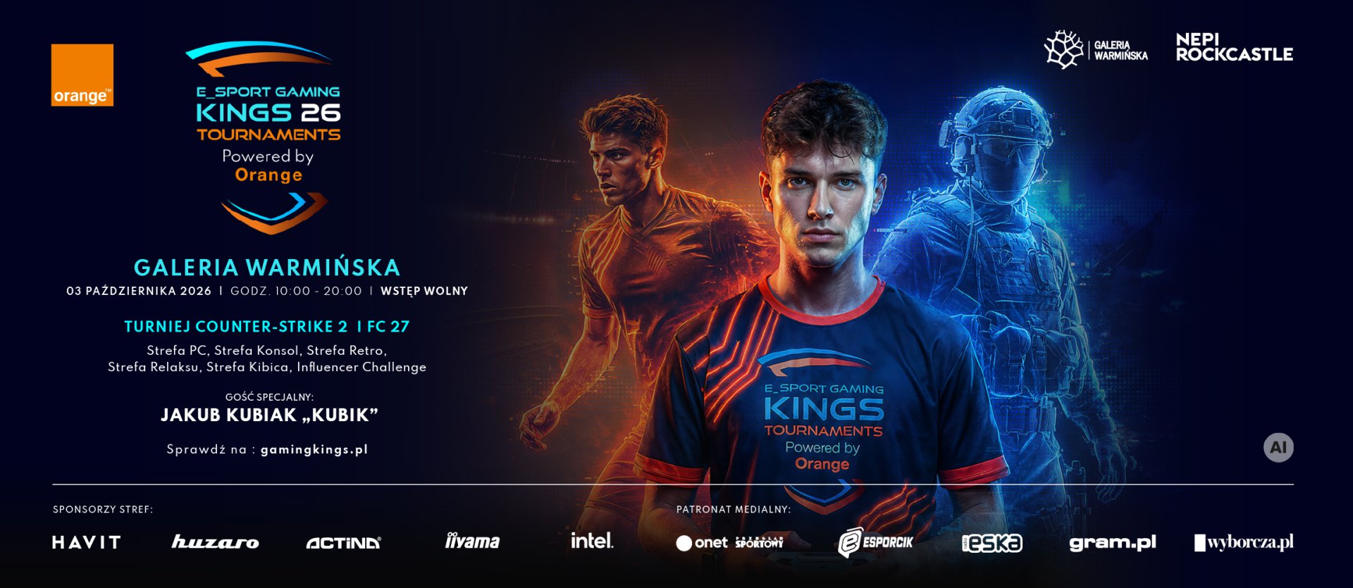 3. edycja E-Sport Gaming Kings Tournaments powered by Orange w Olsztynie. Galeria Warmińska na trasie tegorocznego cyklu