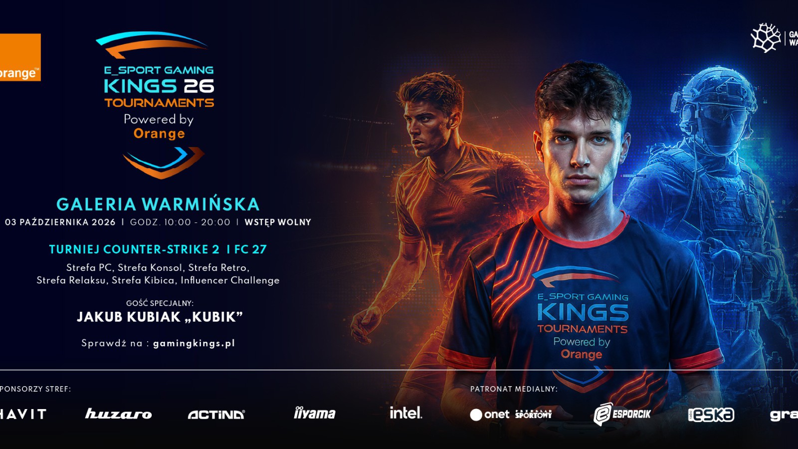 3. edycja E-Sport Gaming Kings Tournaments powered by Orange w Olsztynie. Galeria Warmińska na trasie tegorocznego cyklu