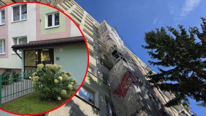 Mężczyzna z zakazem zbliżania chodził po rusztowaniu. Nocna interwencja przy Dworcowej 48 w Olsztynie