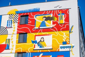Nowy mural na Kortowie budzi skrajne emocje. "Energetyczny" kontra "szpeci wszechobecną zieleń"