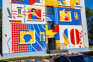 Nowy mural na Kortowie budzi skrajne emocje. "Energetyczny" kontra "szpeci wszechobecną zieleń"