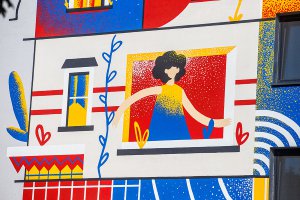 Nowy mural na Kortowie budzi skrajne emocje. "Energetyczny" kontra "szpeci wszechobecną zieleń"