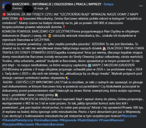 Mieszkańcy wytykają błędy w planie ogólnym Barczewa. Gmina tłumaczy pomyłkę