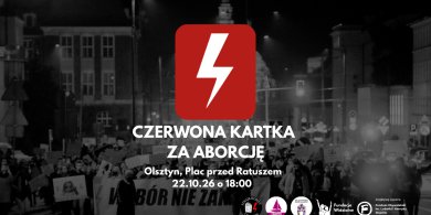 Artykuł: "Czerwona kartka za aborcję!". W październiku będą protestować przed miejskim ratuszem ws. praw kobiet