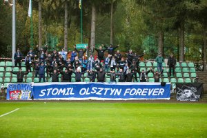 Kibice Stomilu wspierali swoich zawodników w dalekiej Gołdapi