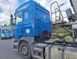 Kontrola ciężarówki na wyjeździe z Olsztyna. Ujawnili naruszenia warte 12 tys. zł