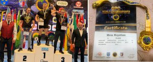 Krystian Mróz z Olsztyna na 3. miejscu podium