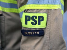 Pożar budynku handlowo-usługowego w Gutkowie. Na miejscu 14 zastępów straży pożarnej