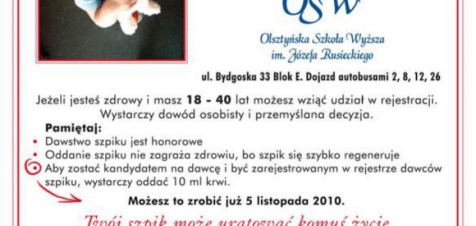 Twój szpik może uratować życie