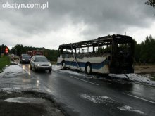 Spłonął autobus PKS relacji Kraków-Olsztyn