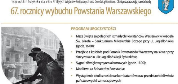 67. Rocznica wybuchu Powstania Warszawskiego