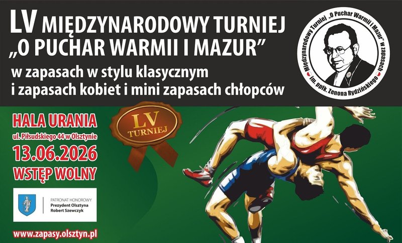 LV Międzynarodowy Turniej „O Puchar Warmii i Mazur” w zapasach młodzików - Olsztyn