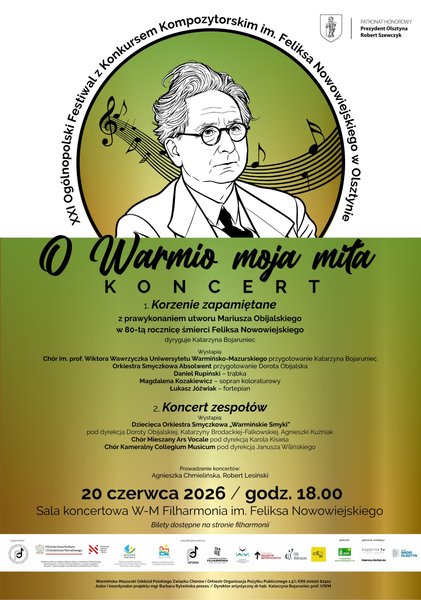 XXI Ogólnopolski Festiwal z Konkursem Kompozytorskim im. Feliksa Nowowiejskiego - Olsztyn