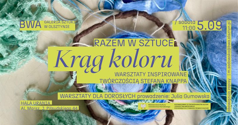 Razem w Sztuce: Krąg koloru – warsztaty inspirowane twórczością Stefana Knappa (warsztaty dla dorosłych) - Olsztyn