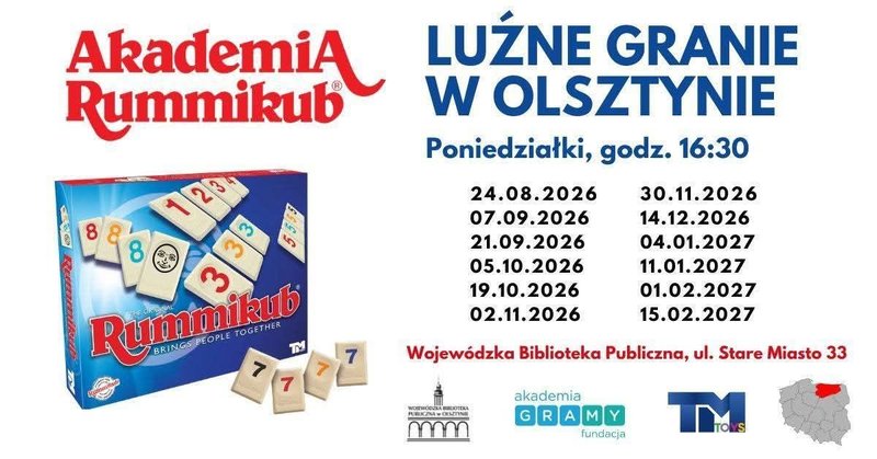 II Mistrzostwa Województwa Warmińsko-Mazurskiego w Rummikub Olsztyn 2026 - Olsztyn