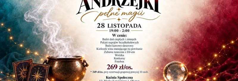 Andrzejki Pełne Magii - Kuźnia Społeczna Olsztyn 2026 - Olsztyn