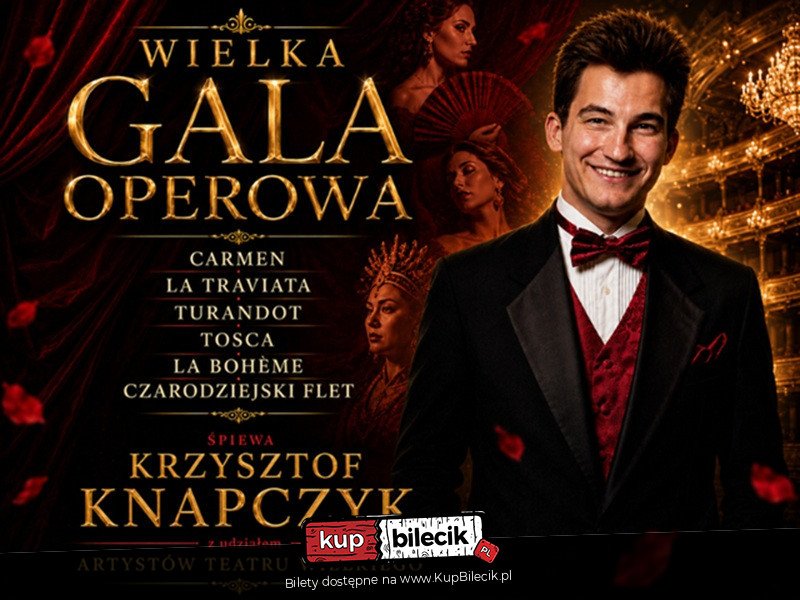 Wielka Gala Operowa: Krzysztof Knapczyk, Carmen, La Traviata, Turandot - Pierwszy w Polsce wieczór z absolutnymi arcydziełami wszech czasów. - Olsztyn